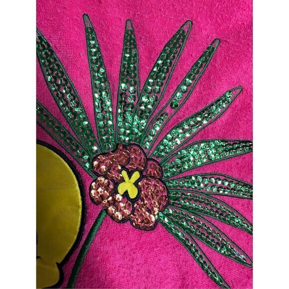 Y2K Tweety Bird Hot Pink Gold Terry Cloth Paradise Large Tote See Description - Picture 4 of 16